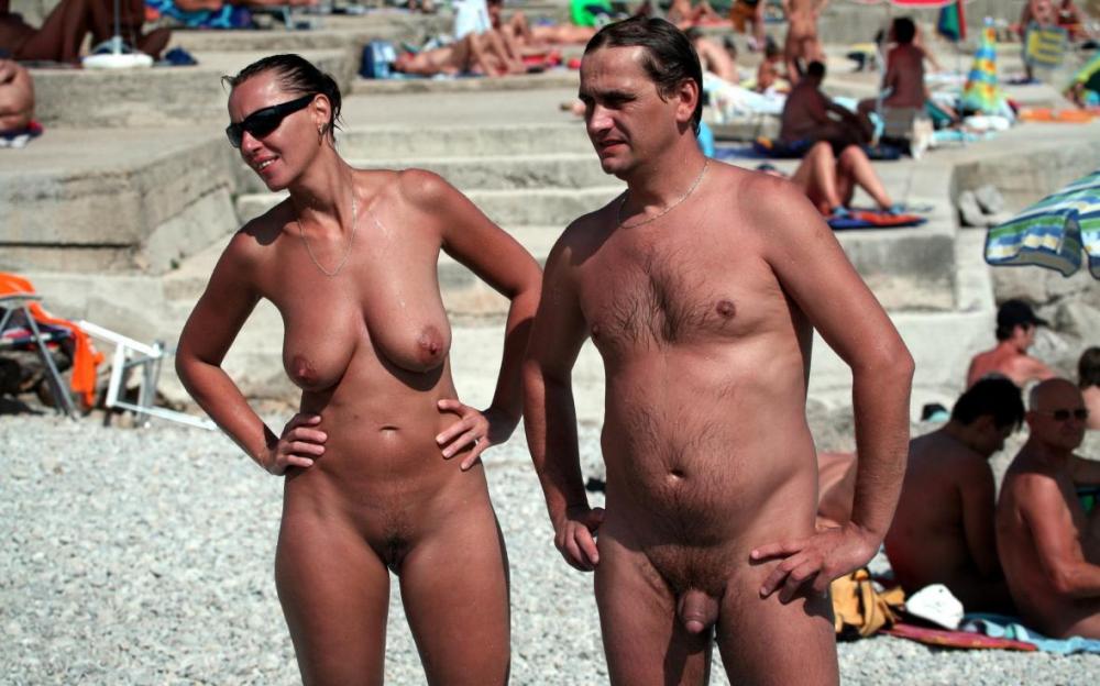Nude girls lick dick on beach