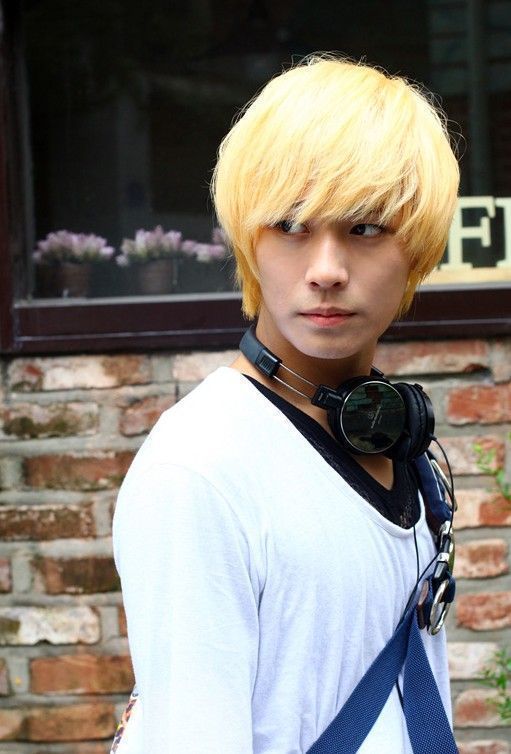 Asian guy with blonde