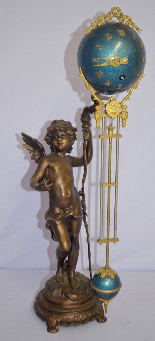 bronze cupid statue swinger clock Porn Photos
