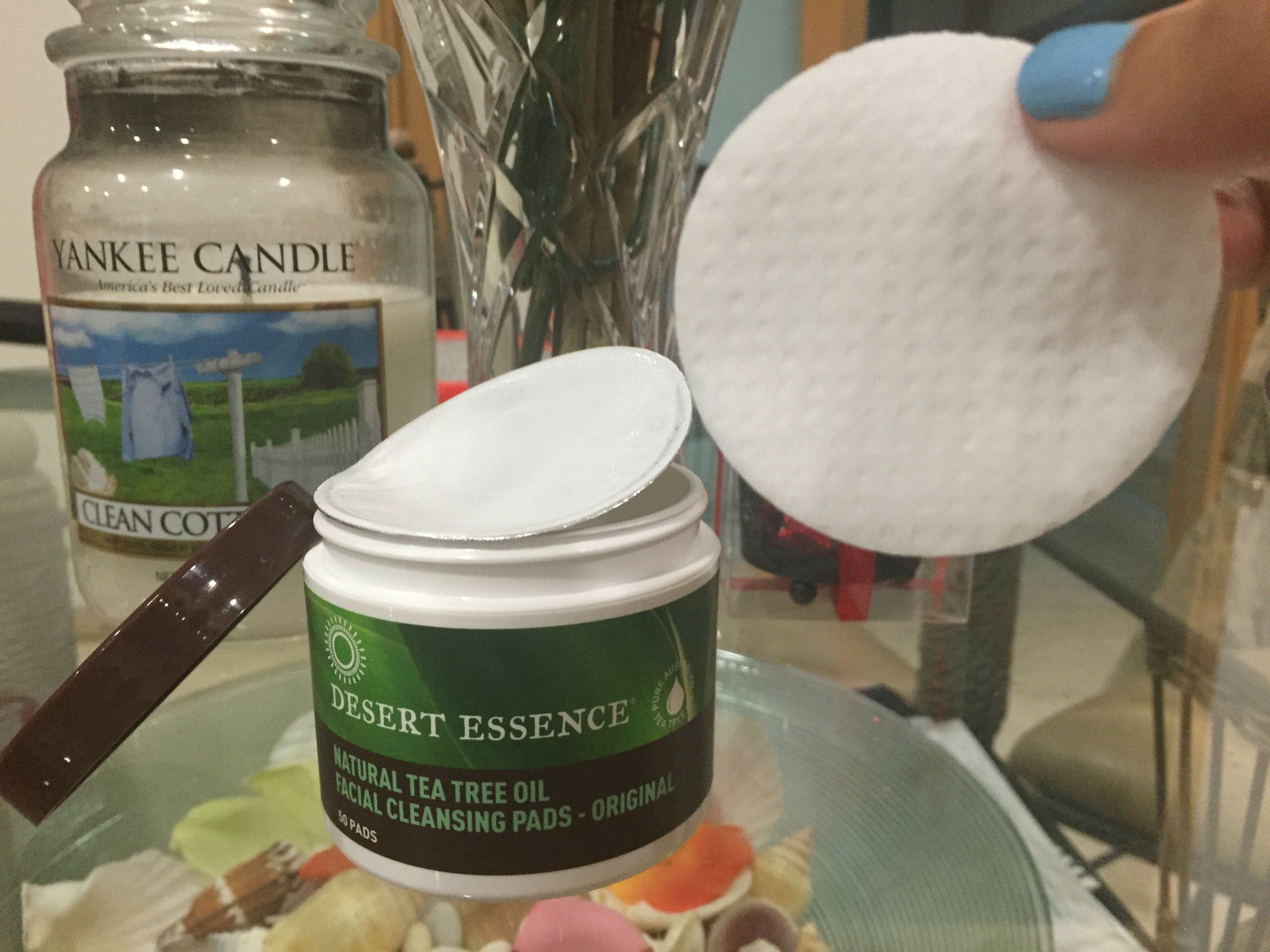 Zinger reccomend Desert essence facial cleansing pads