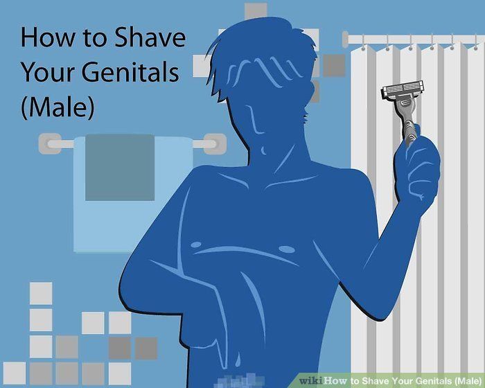 Man shave his penis