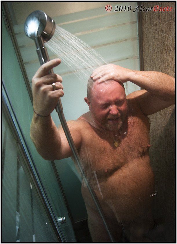 Hairy bears in shower