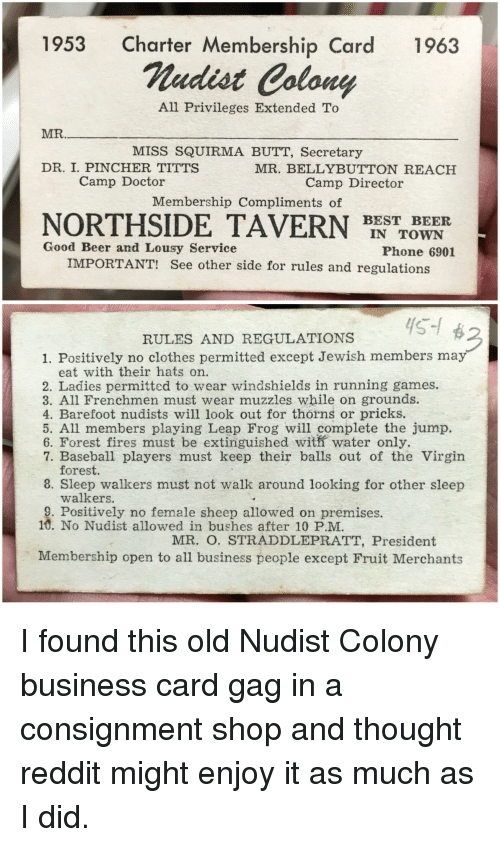 Muffy reccomend Nudist camp rules