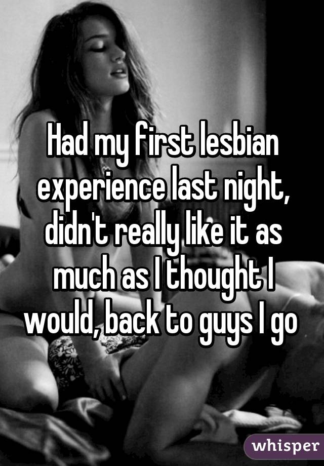 First girl lesbian time