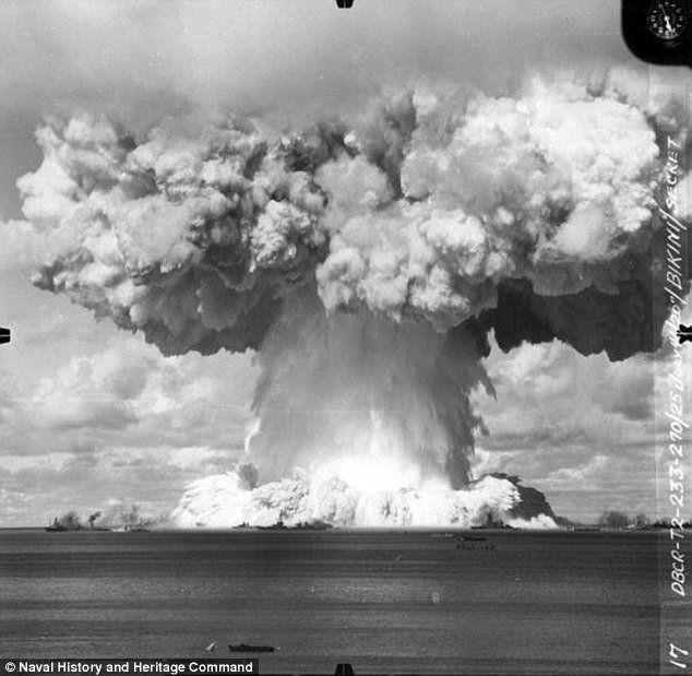 Hemingway reccomend Atom bomb test at bikini island