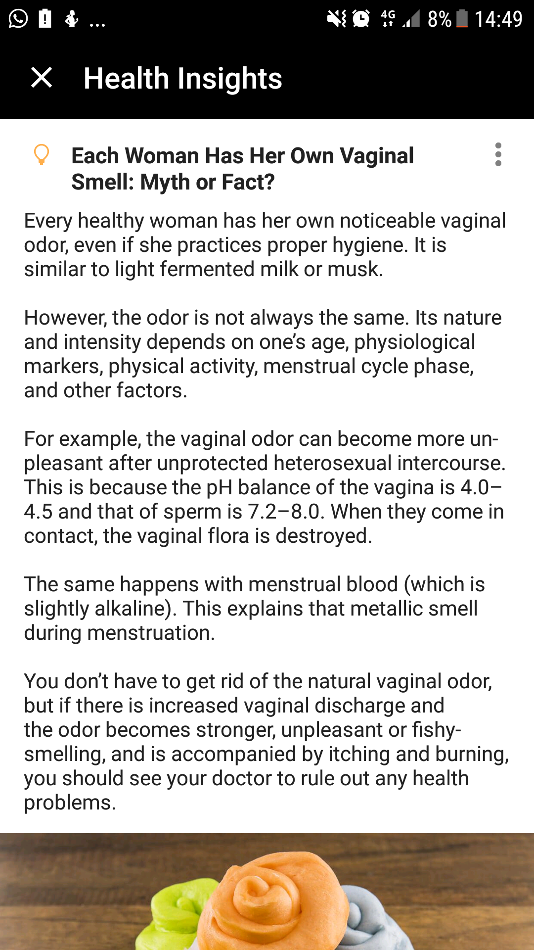 Odor sperm vaginal