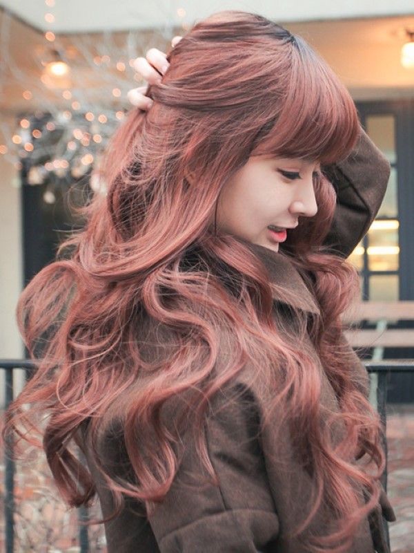 Asian color hair style