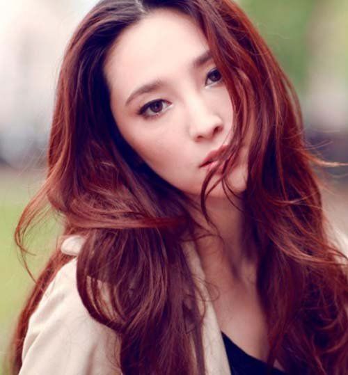 Asian color hair style