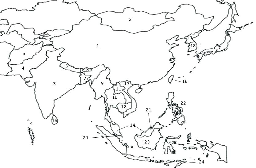 best of Map quiz Asian