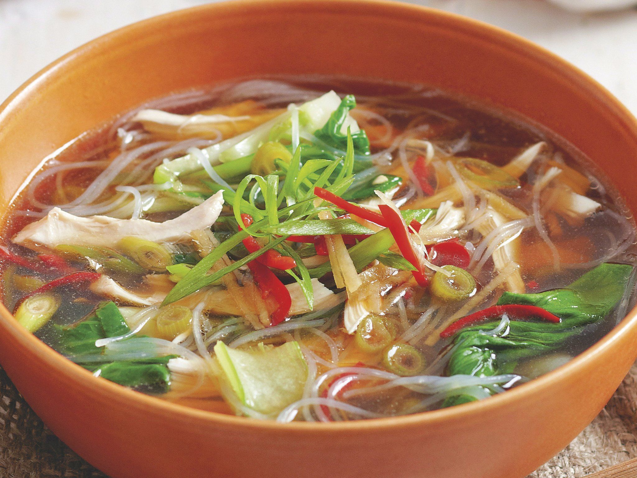 Valentine reccomend Asian noodle soup