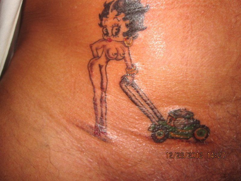 Moonstone reccomend Shaved pubes, lawnmower tattoo