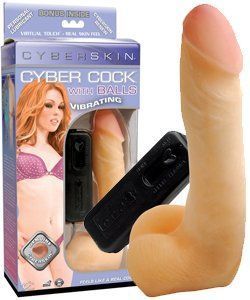 Cyberskin cyber cock vibrating dildo