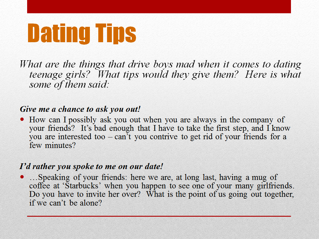 Dating tips for teen boys