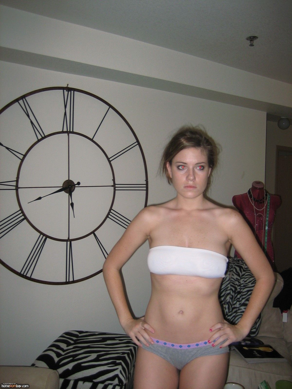 Amateur flashing pictures