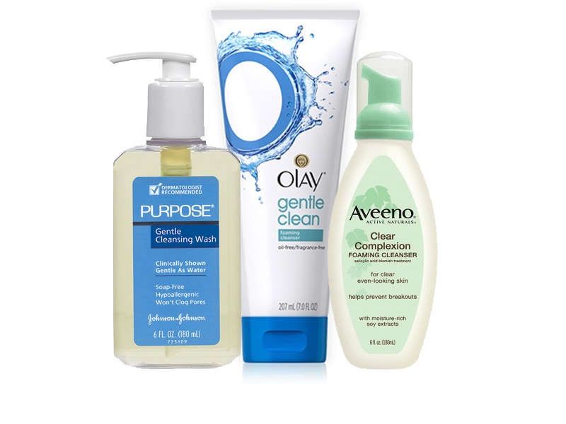Drugstore facial cleansers