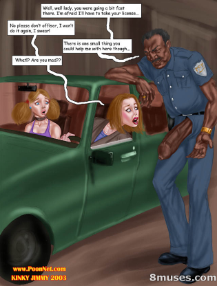 Interracial pulled over