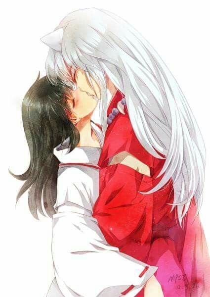 Lesbian kiss from kagome and sango