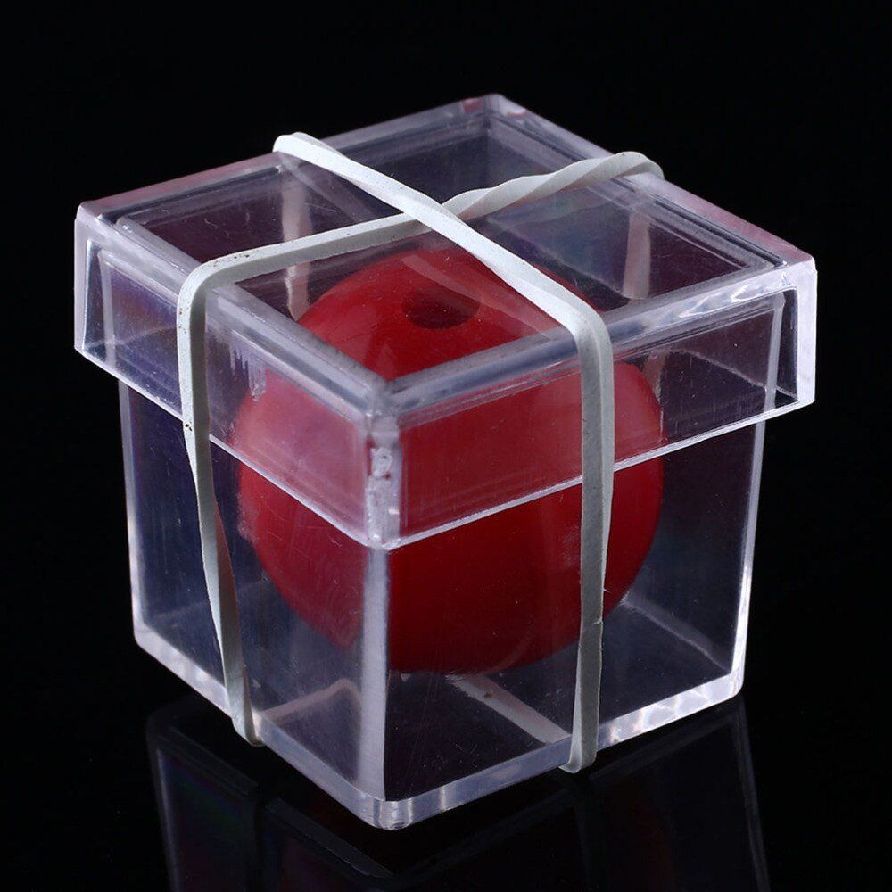 Solid ball penetrates transparent cube trick