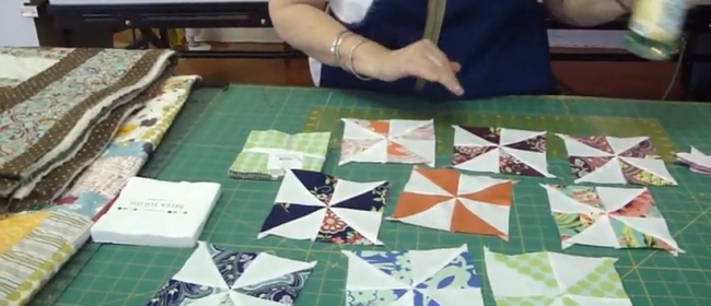 Buster reccomend Three strip pinwheel quilt pattern