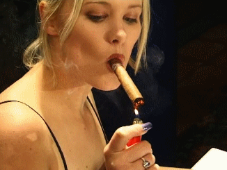Booter reccomend sexy blonde smoking cigar playing