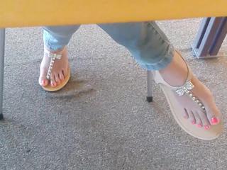 best of Lady rome flip flops candid with