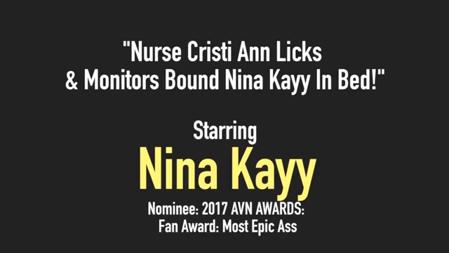 Nurse cristi monitors bound nina kayy