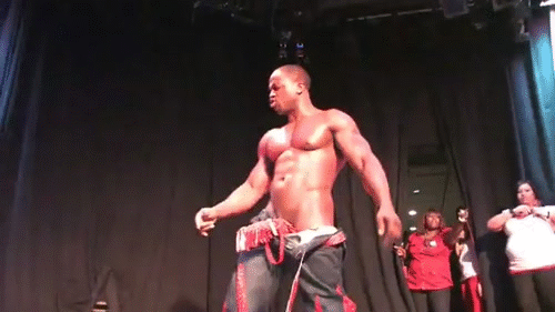 Black male strippers showing their