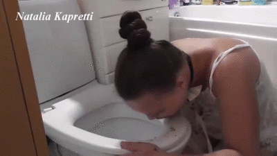Bathroom peeing redhead stepmom caught naked
