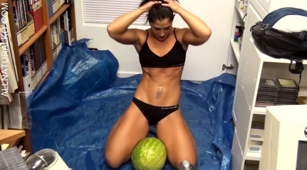 best of Girl thighs crushing water melon
