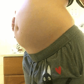 Bandicoot reccomend bloated belly girl feeling full