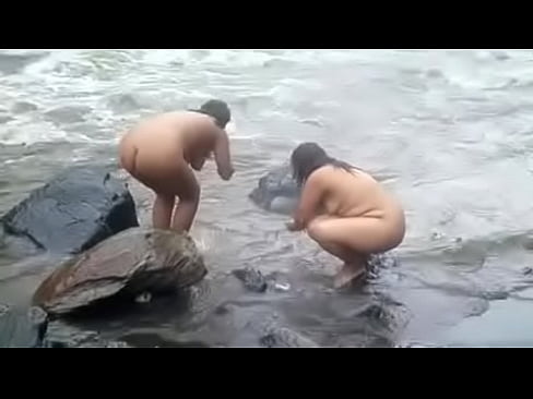 best of Ladies bath public river indian