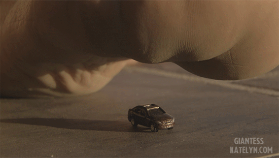 Tailgate reccomend mega giants foot crushes tiny cars
