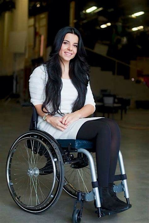Paraplegic woman wheelchair cock